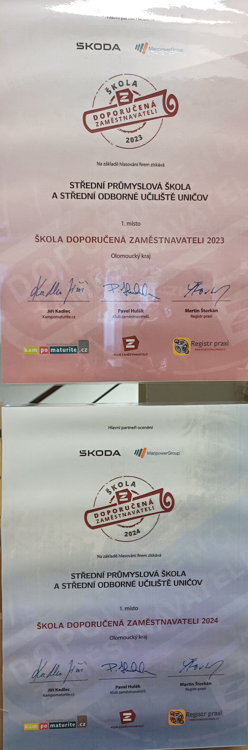 Projektové dny pro žáky ZŠ na SPŠ Uničov